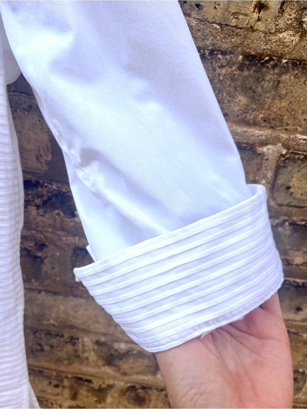 Talbots Textured 100% Cotton Button Down Blouse White Size 22W - Picture 5 of 9